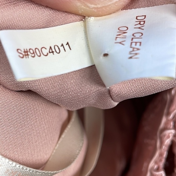 Marchesa Notte Blush Pink Lace Ruffle Tiered Mini Dress Drop Waist Sz 6 - Picture 11 of 13